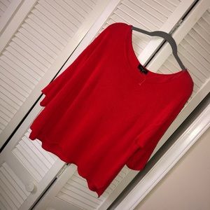 Red loose fit sweater
